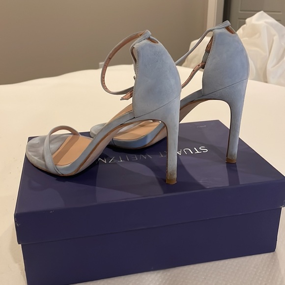 Stuart Weitzman Nudistsong in Azure (light blue) suede. Worn once! Size 7 - Picture 5 of 10